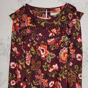 Women's Loft Long-Sleeved Floral Blouse NWOT Size S